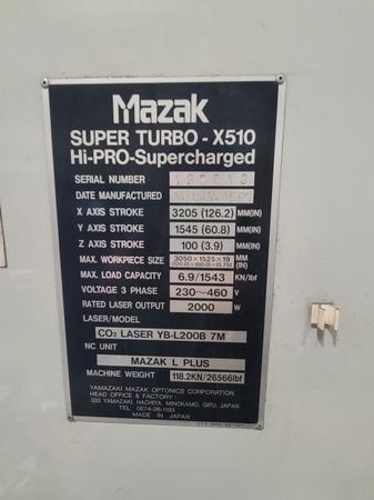 MAZAK-SUPER TURBO 510-6148