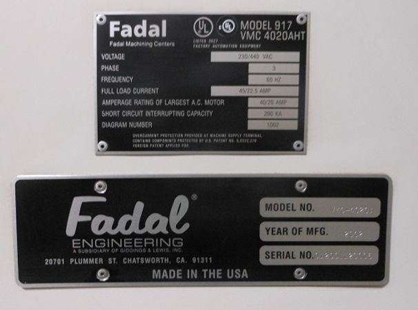 FADAL-VMC4020A-5489