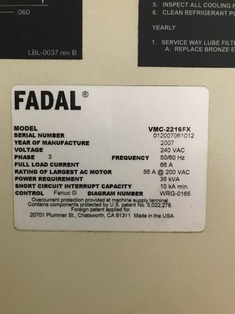 FADAL-VMC2216HT-7148