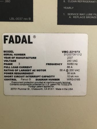 FADAL-VMC2216HT-7148