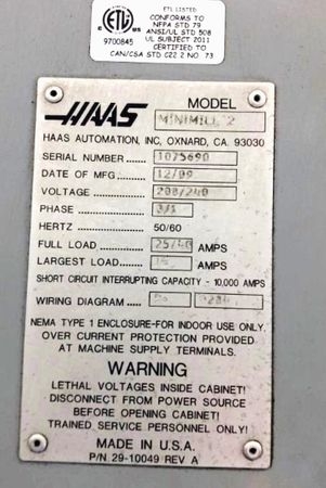 HAAS-MINI MILL 2-6231