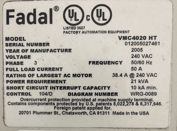 FADAL-VMC4020-7782