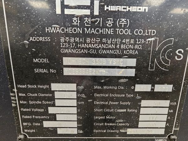 HWACHEON-HITECH350BYMC-11623