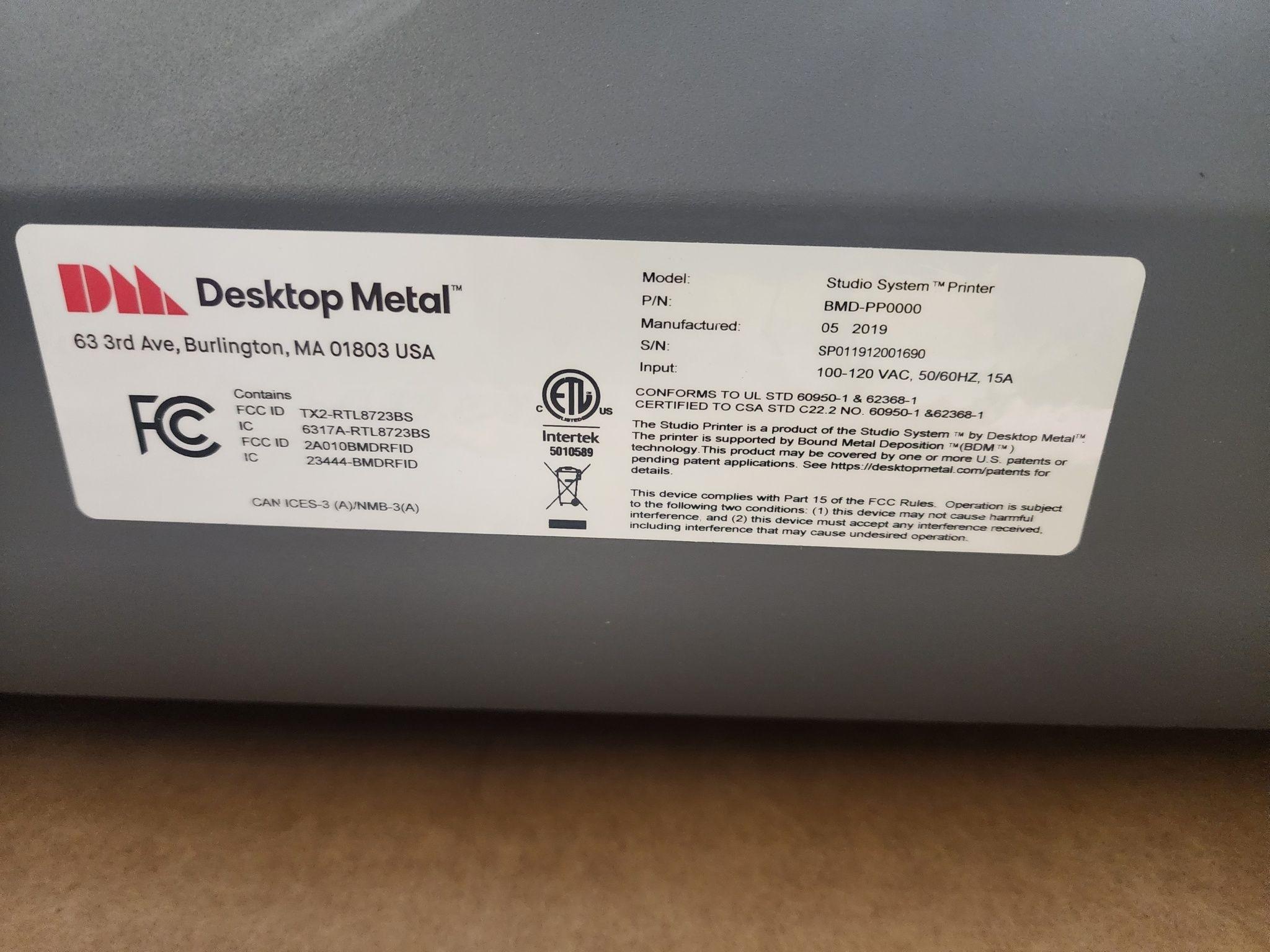 DESKTOP METAL Studio System #11622