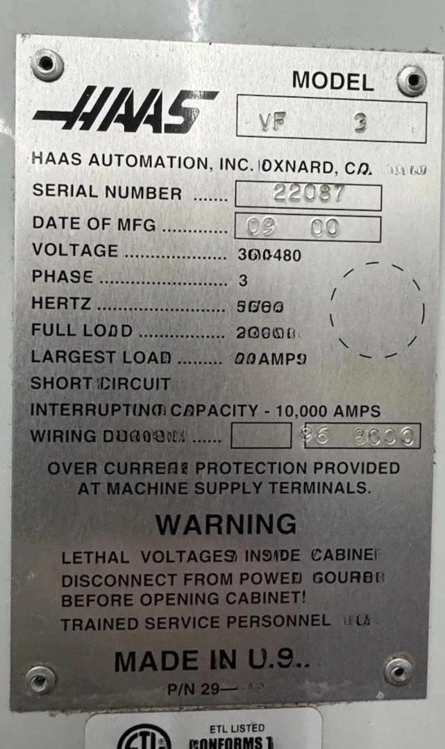 HAAS VF3 #VHB3UOUOP9onzJfgrMKRojw0m